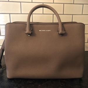 Michael Kors Grey Saffiano Leather Satchel - NWOT